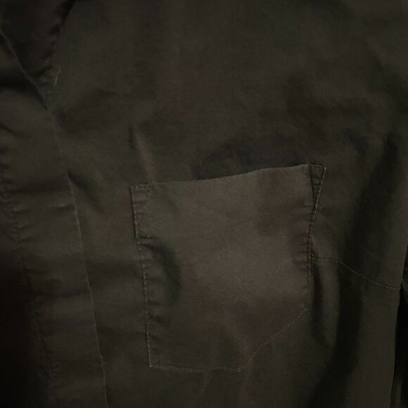 Basic Black‎ Button Down Long Sleeve Blouse Shirt Top Women's Size Small 6 - Picture 5 of 7